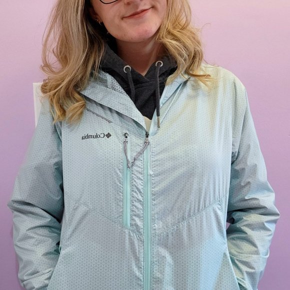 Columbia Light Hooded Windbreaker - baby blue, Women's Davis Path Omni-Wick - Picture 6 of 13